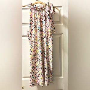CeCe multi color midi dress, size 14.